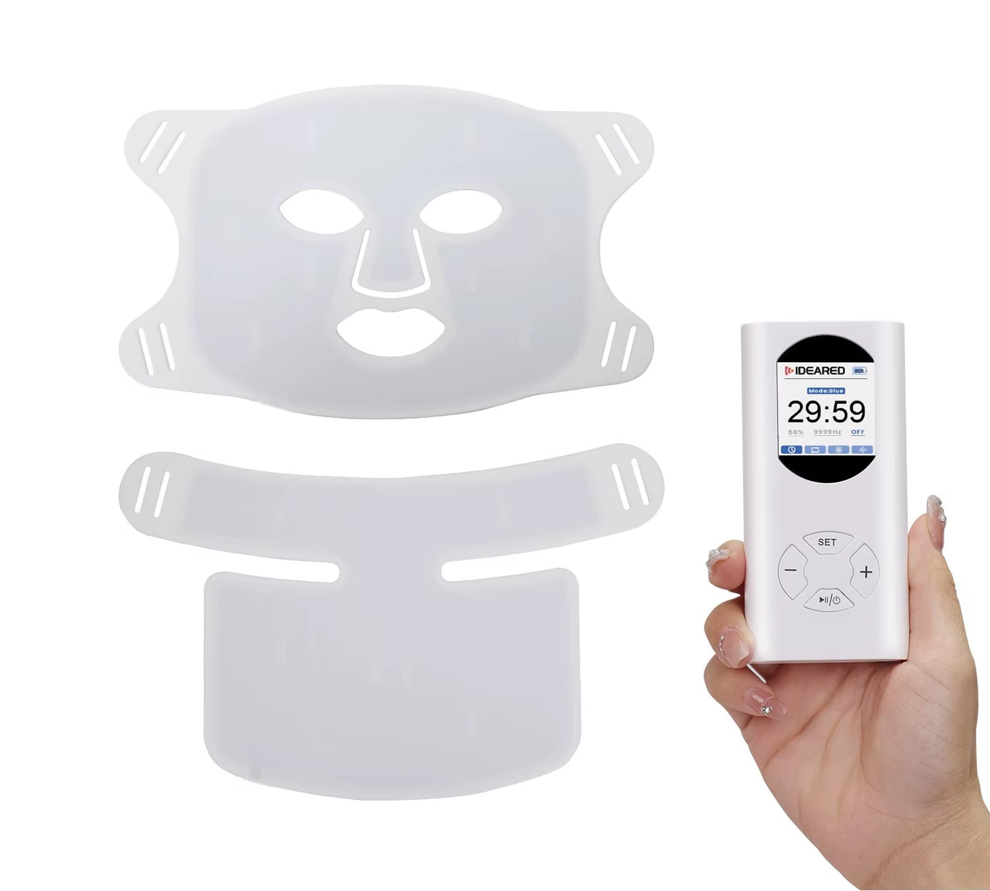 Nouveau Masque beauté en sillicone blanc masque LED thérapeutique