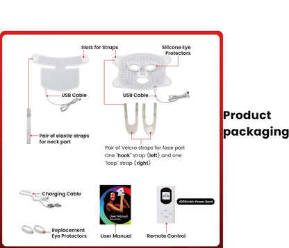 Nouveau Masque beauté en sillicone blanc masque LED thérapeutique