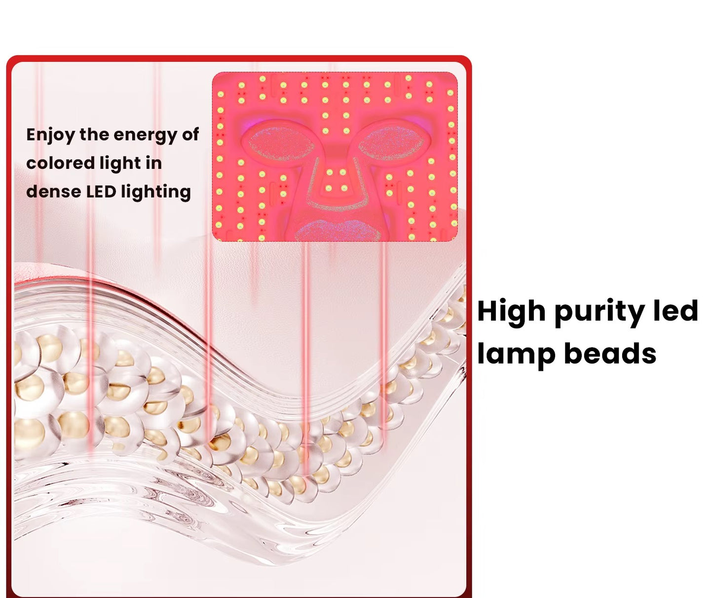 Nouveau Masque beauté en sillicone blanc masque LED thérapeutique