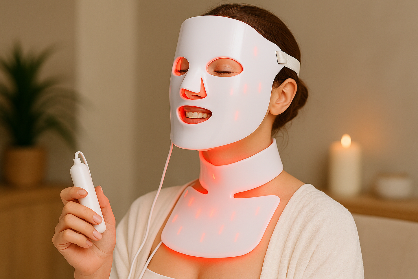 Nouveau Masque beauté en sillicone blanc masque LED thérapeutique