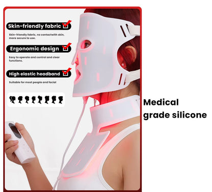 Nouveau Masque beauté en sillicone blanc masque LED thérapeutique