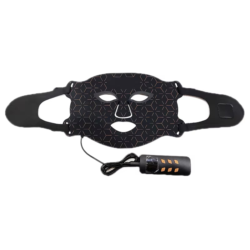 Professional Led Light Therapy Mask Black Led Red Light Therapy 4 Colors Silicon Red Light Therapy Face Mask