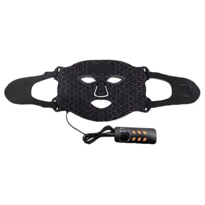 Professional Led Light Therapy Mask Black Led Red Light Therapy 4 Colors Silicon Red Light Therapy Face Mask